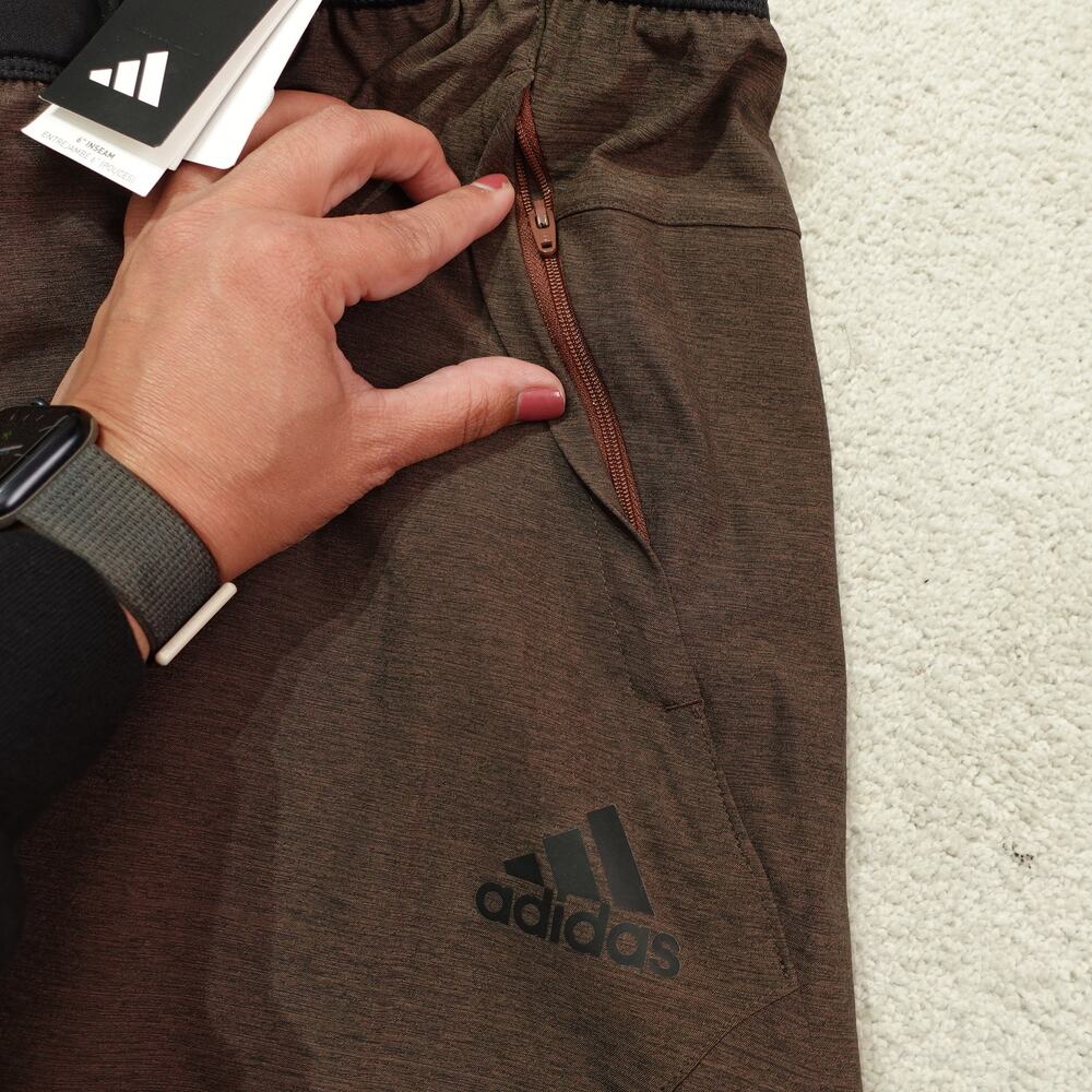 NWT Adidas Mens Aeroready Axis Woven 6" Training Shorts IR5800 Brown Size 2XL - Picture 5 of 9